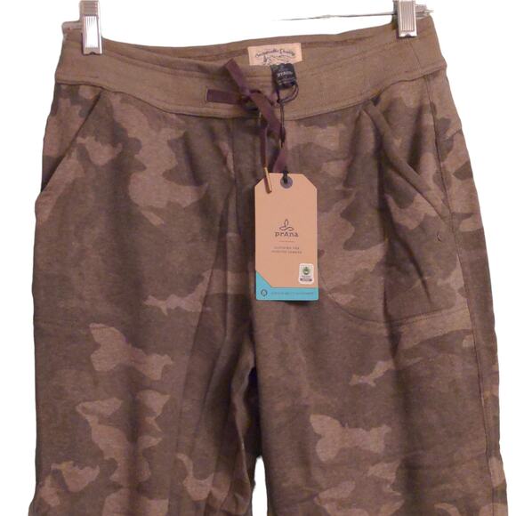 prAna Women's Cozy Up Ankle Pant Jogger Sweatpants UPF Sage Camo S - Picture 3 of 13